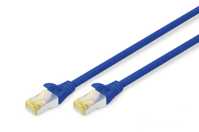 DIGITUS CAT 6A S/FTP Patchkabel, 0,25m, blau "DK-1644-A-0025/B"