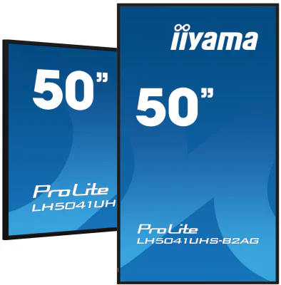 Display Profesional VA LED Iiyama 50" LH5041UHS-B2AG, UHD (3840 x 2160), VGA, HDMI (Negru) "LH5041UHS-B2AG"