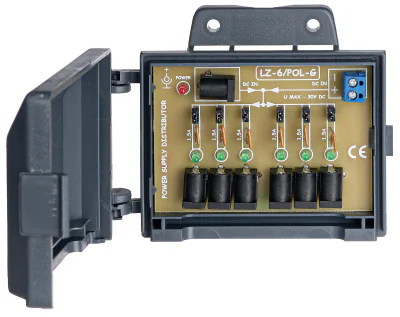 Distribuitor de alimentare DELTA LZ-6/POL-G, 2 intrări, 6 ieșiri