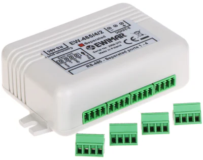 Distribuitor de magistrală RS-485 cu separare optică EWIMAR EW-485/4/2/SO, 1 intrare, 4 ieșiri