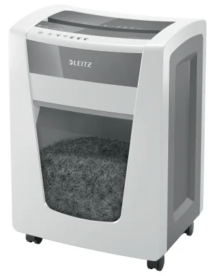 Leitz IQ Office Pro Paper Shredder P5, Micro-cut shredding, 23 cm, 2 x 15 mm, 30 L, 300 sheets, 55 dB