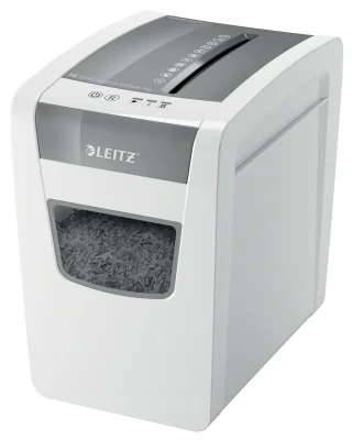 Leitz IQ Slim Home Office Paper Shredder P4, Cross shredding, 22 cm, 4 x 28 mm, 23 L, 225 sheets, 58 dB