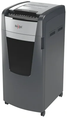 Rexel Optimum AutoFeed+ 750M Automatic Micro Cut Paper Shredder P5, Micro-cut shredding, 23 cm, 2 x 15 mm, 140 L, 1600 sheets, 55 dB