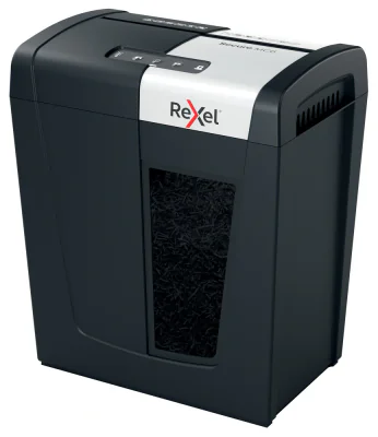 Rexel Secure MC6 Whisper-ShredTM Micro Cut Paper Shredder P5, Micro-cut shredding, 2 x 15 mm, 18 L, 175 sheets, 55 dB, Buttons
