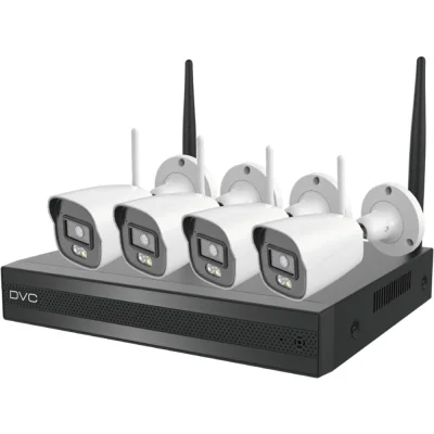 DKN-0441AI-W - Kit video IP: NVR 4 canale, 1 x HDD, quadplex, compresie H.264/H.265+, viteză de înregistrare 4Mpx@25fps pe canal, ie?ire video HDMI ?i VGA,