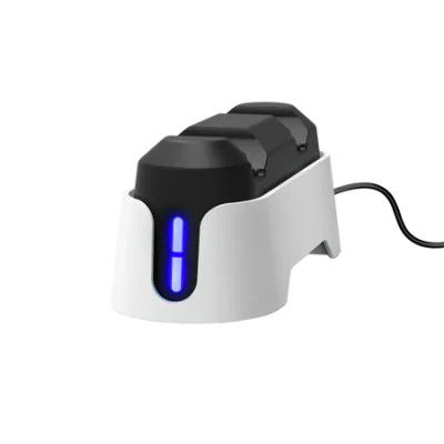 Dock dual incarcare Trust GXT 228 pentru controller PS5, material ABS, greutate 178g, alb