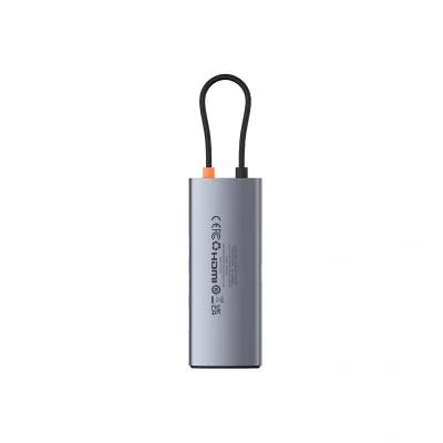 DOCKING Station Baseus Metal Gleam Series Series 7-in-1, conectare PC USB-C,Type-C to HDMI4K@60Hzx1,USB3.0x3,PDx1,SD/TFx1, gri "B00030708811-01" - 6932172682750