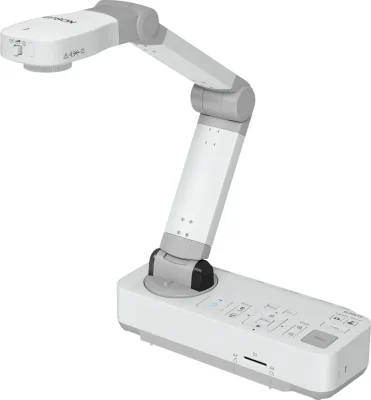 DOCUMENT CAMERA EPSON ELPDC-13, Senzor: cmos1/2.7", Rezolutie: 1920 x 1080 (HD 1080), 30fps, Digital zoom: 16x, raza scanare: 297 x 420 mm, Interfata: USB Type-B, VGA, SD max 32Gb, Format max: A3, Culoare: Alb, mod microscop.