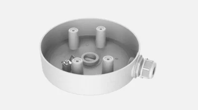 Doza conexiuni pentru camere PTZ 4 inch Hikvision DS-1280ZJ-SD11, material aliaj de aluminiu, dimensiuni: Φ157.7 mm × 39.7 mm, greutate: 450 g