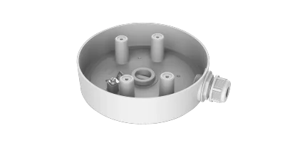 Doza conexiuni pentru camere PTZ 4 inch Hikvision DS-1280ZJ-SD11, material aliaj de aluminiu, dimensiuni: Φ157.7 mm × 39.7 mm, greutate: 450 g