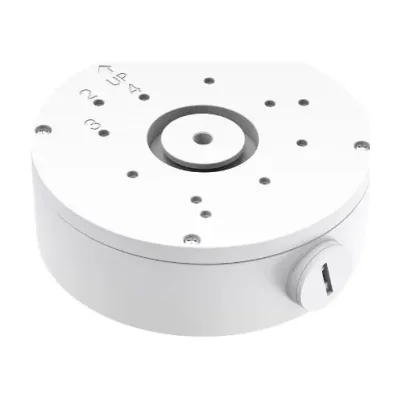 Doza conexiuni pentru camere Vigi VJB-305; material aluminiu; dimensiuni: 155.56 × 150 × 51 mm, greutate: 416g.