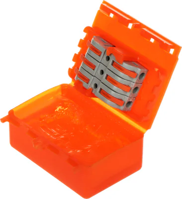 Doză de joncțiune cu gel RayTech SUPER-BLOCK-IN-OUT, IP68, 3 perechi de borne cu arc
