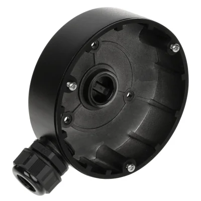 Doză de joncțiune pentru cameră STG STG-1280ZJ-DM8(BLACK), pentru camere HIKVISION, diametru gât Ø 127 mm, negru