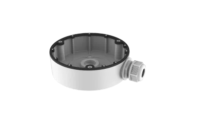 Doza de legatura pentru camera de supraveghere Hikvision White  DS- 1280ZJ-DM8; carcasa din aluminiu; dimensiuni: Φ126.7 mm × 35 mm (4.99" × 1.38");greutate: Approx.: 210 g.