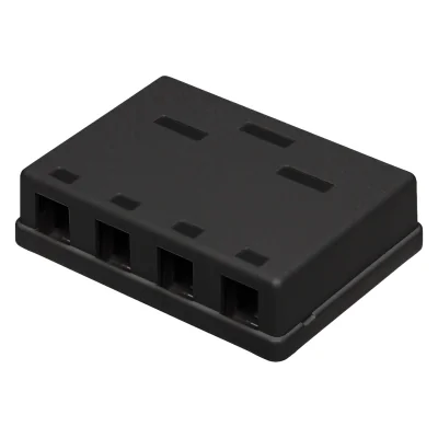 Doză de montaj pentru module Keystone FX4-MULTI/B, 4 locuri, PET