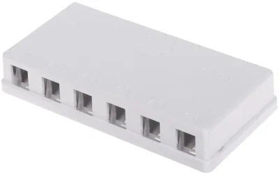 Doză de montaj pentru module Keystone FX6-MULTI, 6 locuri, PET
