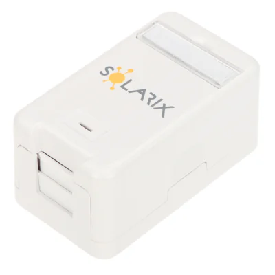 Doză de montaj pentru module Keystone SOLARIX SXMO-1-0-WH, 1 loc, plastic