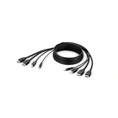 DUAL HDMI/USB/AUD CBL/HDMI M/M USB A/B 10IN