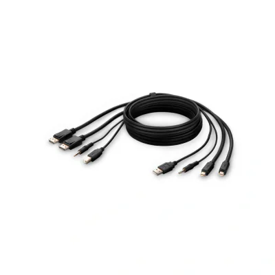 DUAL MDP TO DP/USB/AUD/CBL VID M/M USB A/B 6IN