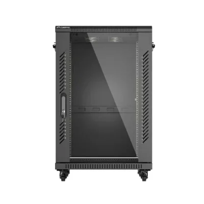 Dulap rack 19" perete 18U/600X600 FLAT, Self-assembly, greutate maxima suportata 800 kg, RAL color RAL9004, negru