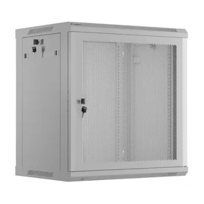 Dulap rack de perete Lanberg 19" 12U/600x450, ușă perforată, gri