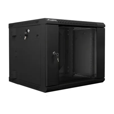 Dulap rack Lanberg 19" de perete, secțiune dublă, 9U/600x600, flat pack, negru
