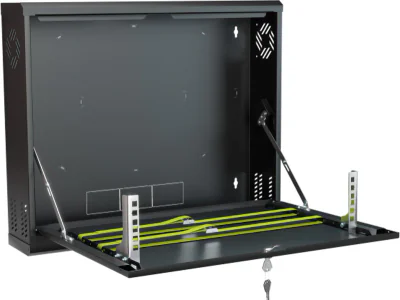 Dulap rack suspendat STALFLEX CR19-2U-130-B, 19", 2 U, înălțime interioară 350 mm