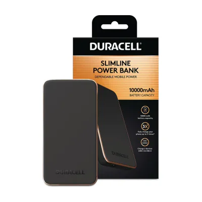 Duracell DRPB3009A, 10000 mAh, 5 V, Black