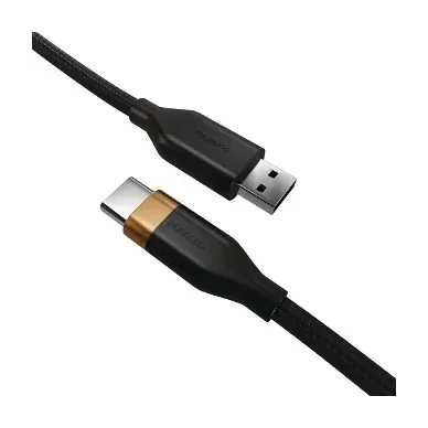 Duracell DRU5011A, 1 m, USB A, USB C, Black