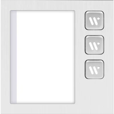 DVC 821/M4-3 - Modul cu 3 butoane de apel mecanice iluminate, pentru instalatii în cadrul DVC 821