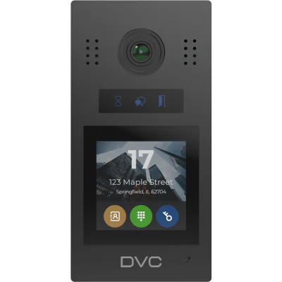 DVC DH624/ID - Statie de usă cu un singur buton, afisaj mic (1,8”) pentru sistemul hibrid DVC (DH).