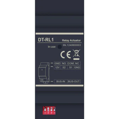 DVC DT-RL1 - Modul releu (extindere) pentru blocare sau control al luminii pentru sistemele 2-easy. sursa de alimentare 24V.; iesire/blocare: putere (12V