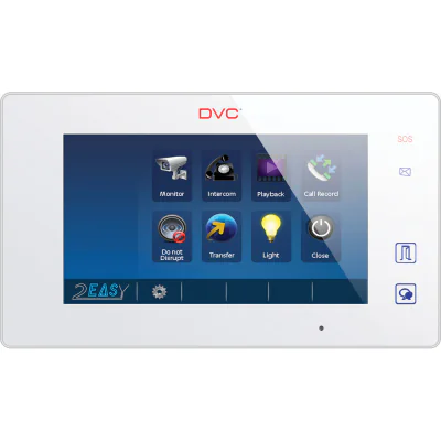DVC DT47MG - Post de interior video cu conexiune pe 2 fire si ecran color LCD de 7” 800x480 cu touch screen.