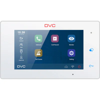 DVC DX470 - Monitor hands-free LED de 7'' care se poate conecta prin WiFi; suportă redirectionarea apelurilor către aplicatie, functiile picture-in-pict