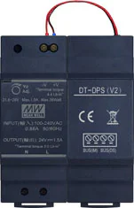 DVC PC7 - Alimentare pentru sisteme de interfon DVC 28 VDC. Curent 1,5A. Protectie la scurtcircuit, supratensiune si suprasarcină. Suportă pană la 24