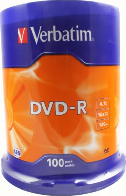 DVD-R VERBATIM 4.7GB, 120min, viteza 16x, 100 buc, Single Layer, spindle, "Matt Silver" "43549"