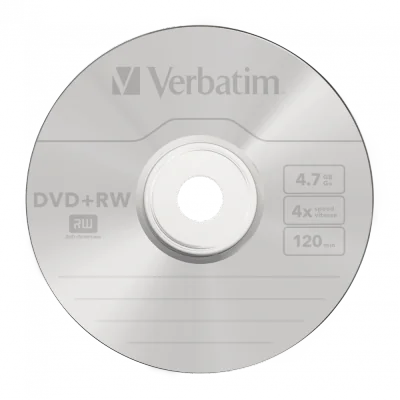DVD+RW VERBATIM 4.7GB, VITEZA 4X, MATT SILVER SURFACE, JEWEL CASE, 1 BUC, "43229"