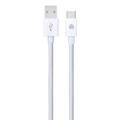 Dviced Cable USB-A to USB-C Nylon Textile 1,25m - White