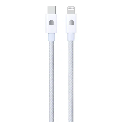 Dviced Cable USB-C to Lightning Nylon Textile 1,25m - White