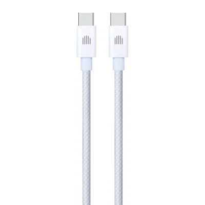 Dviced Cable USB-C to USB-C Nylon Textile 1,25m - White