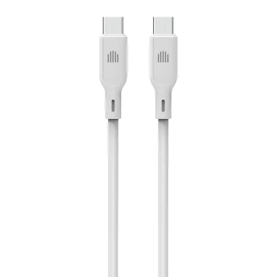 Dviced Cable USB-C to USB-C silicone 1,25m - White