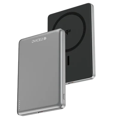 Dviced Qi2 Ultrathin MagSafe Power bank 5000mAh - Black/Grey