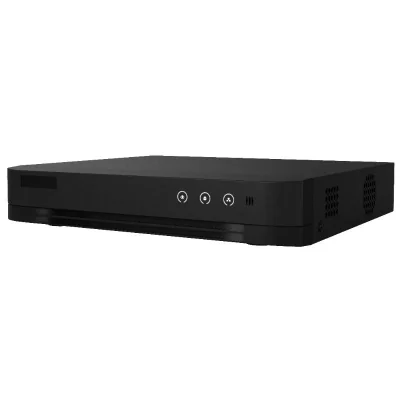 DVR Hikvision AcuSense 8 canale 5MP IDS-7208HQHI-M1/E(E), H.265 Pro+/H.265 Pro/H.265 video compression, BNC interface (1.0 Vp-p, 75 Ω), supporting coaxitron connection, up  to 12-ch IP camera inputs(up to 6MP), pana la 3K/5M Lite @ 12 fps encoding ca
