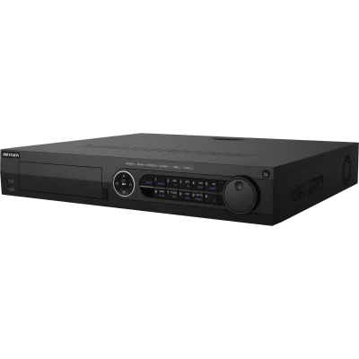 DVR TURBO HD 16 canale Hikvision IDS-7316HQHI-M4/S 16-ch IP camera inputs and 4 SATA interfaces, H.265 Pro+/H.265 Pro/H.265/H.264+/H.264 video compression, 1080p@15 fps encoding capability, HDTVI/AHD/CVI/CVBS/IP video inputs, POS triggered recording 
