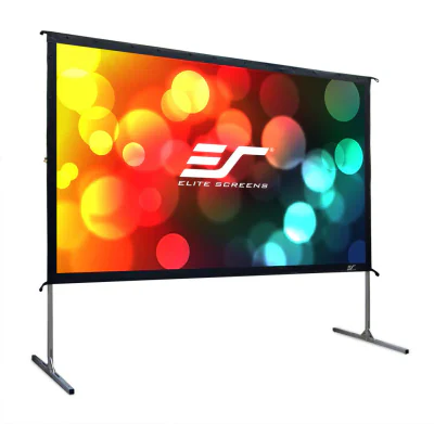 Ecran proiectie de podea OMS135H2-DUAL, 299 X 168 cm, front/ rear, 16:9, pentru exterior sau interior cu rama cu deschidere si strangere rapida, WraithVeil Dual tensionat, material de proiectie din fara/ spate, 4K Ultra HD, Active 3D si HDR Ready, un