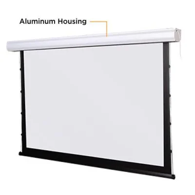 Ecran proiectie electric ESAC100, instalare perete/ tavan, margini de mascare negre pe 4 laturi, material pentru ecran lavabil, intretinere usoara, motor tubular silentios, consum redus de energie, Dimensiune zona de proiectie- 200 x 150 cm, Diagonal