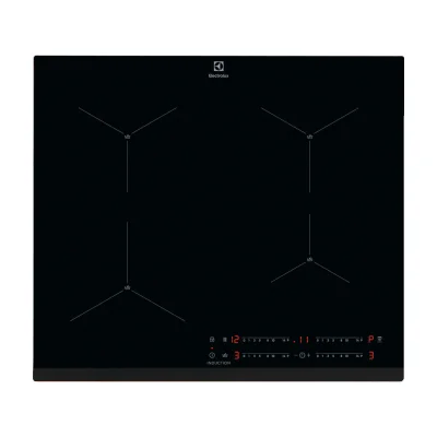 Electrolux EIS62443, Black, Built-in, 60 cm, Zone induction hob, Ceramic, 4 zone(s)