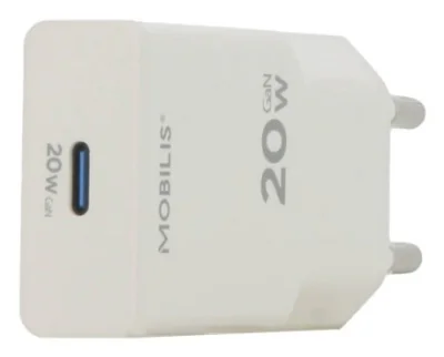 ENERGY CHARGER - 20W ULTRA-THIN/WALL CHARGER - 1 USB C - WHITE