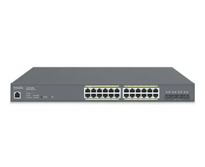 EnGenius Managed / stand-alone 19i 24xGbE + 4x10Gb SFP+, L2+, 240W Cloud Switch (PoE+) with 4x SFP+, 24-Port GbE PoE.af/at(+) 240W 4x10Gb SFP+ L2+ 19i Cloud Management Switch