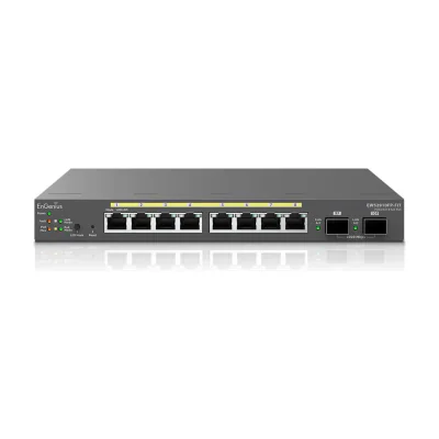 EnGenius Switch 8-port GbE PoE.af/at(+) 130W, 2xSFP Desktop wall-mountable, Managed, L2/L3, Gigabit Ethernet (10/100/1000), Power over Ethernet (PoE)